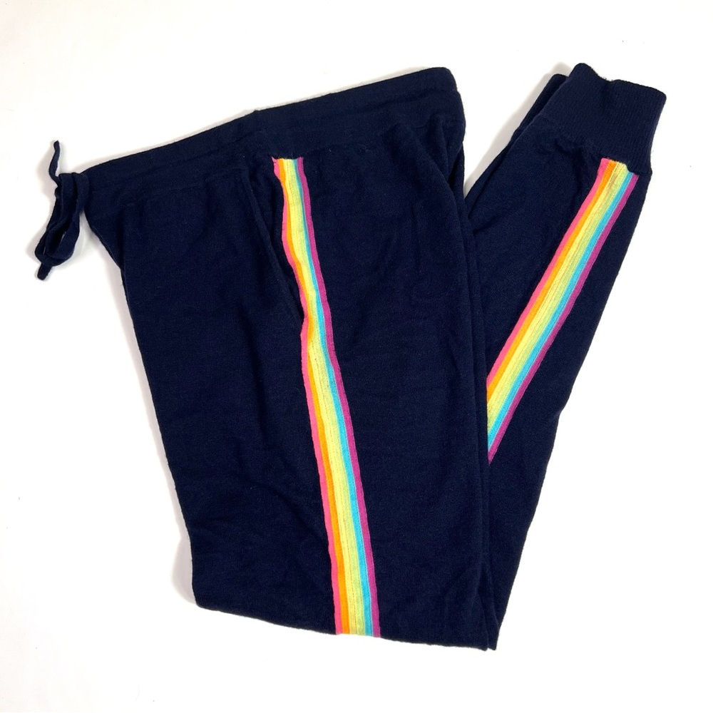 Sundry Cashmere Blend Joggers Sweatpants tRainbow Navy Size 1 -Small - Picture 4 of 13